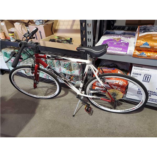 Giordano RS7 Hybrid Bike, Red/White/Black, Large/6cm Frame with 21 Speed Shimano Shifting