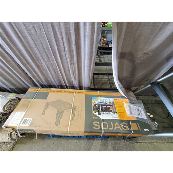 New Sojag Melville Sun Shelter - Rustproof aluminum frame - Galvanized steel double roof - Color: Bl