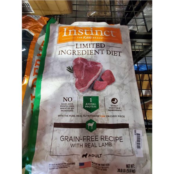 Instinct Grain Free Adult Lamb Recipe Dog Food - 20Lbs