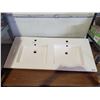 Image 1 : NEW Double Bathroom Vanity Sink Top Luxo Marbre 45 inch