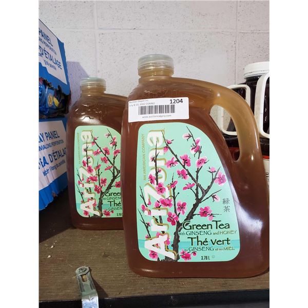 Arizona Green Tea Lot of 2 x 3.78L Jugs