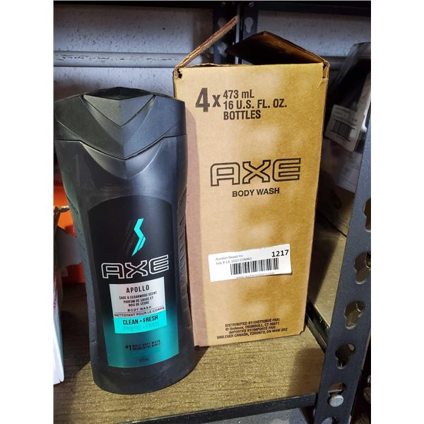 AXE Mens body Wash case lot of 4 x 473ml