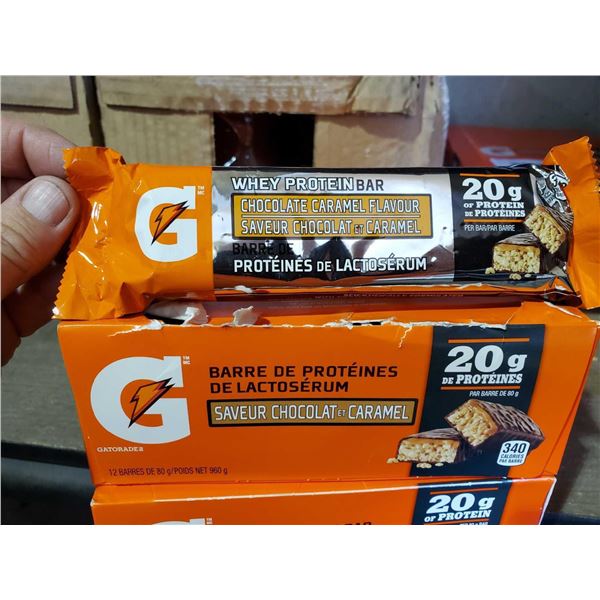 Gatorade Protein Bars Lot of 2 case lots 12 x 80g peanut chocolate