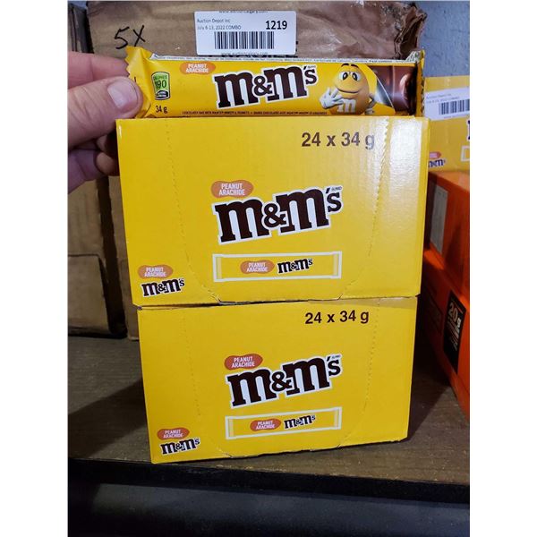 M&M Chocolate Bars Lot of 2 Boxes - 24 x 34g