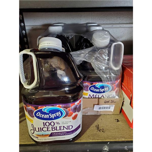 Ocean Spray Cranberry Grape Juice Blend Case lot of 4 x 3L