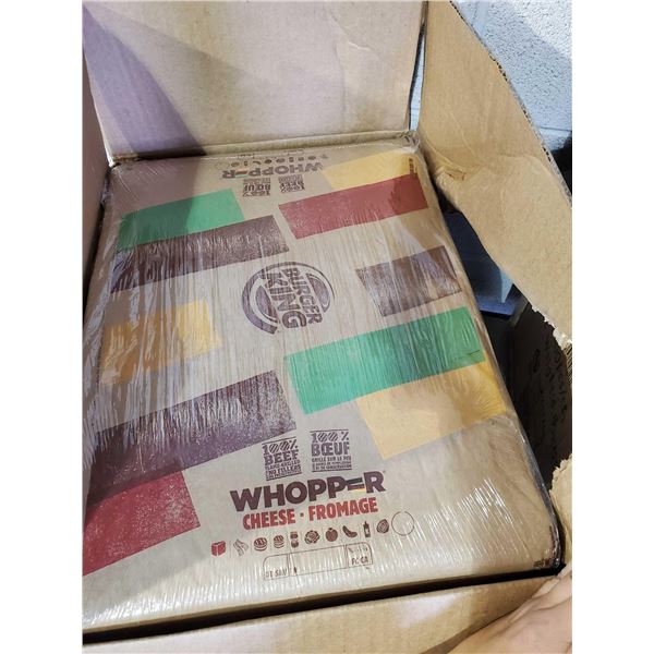 Case lot of 2500 Burger sandwich wrappers