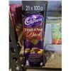 Image 1 : Cadbury Dark Fruit & Nut Bars Jumbo Size Case lot of 21 x 100g