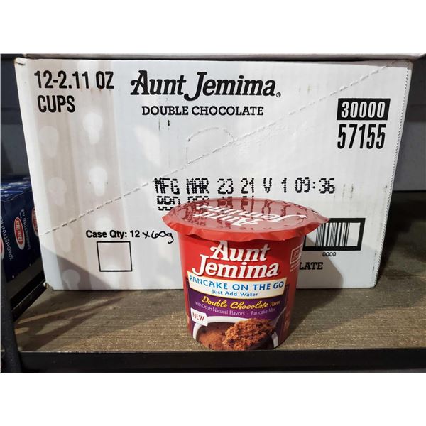 Aunt Jemima Double Chocolate Pancake on the go mix case lot of 12
