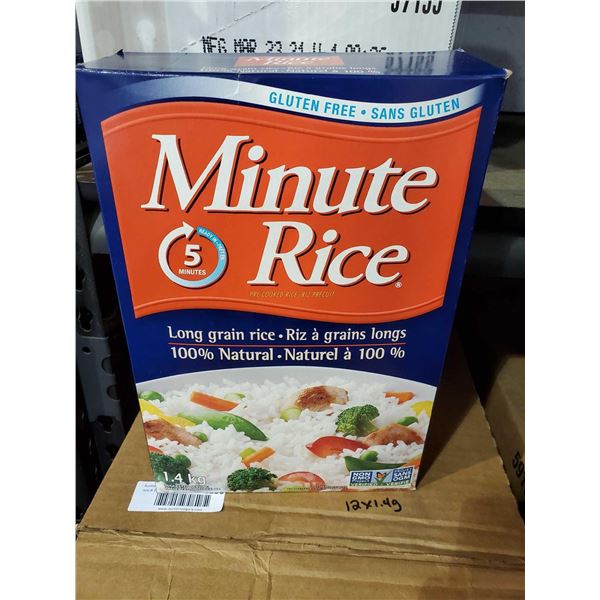 Minute Rice Case lot of 12 x 1.4KG