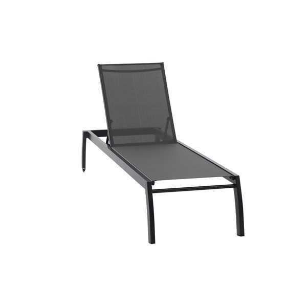 New Allen + Roth Westmore Grey Lounge Chair in Steel and Sling