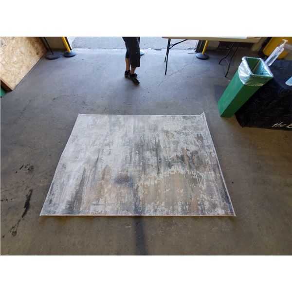 Aden Collection 5x7 ft gray area rug