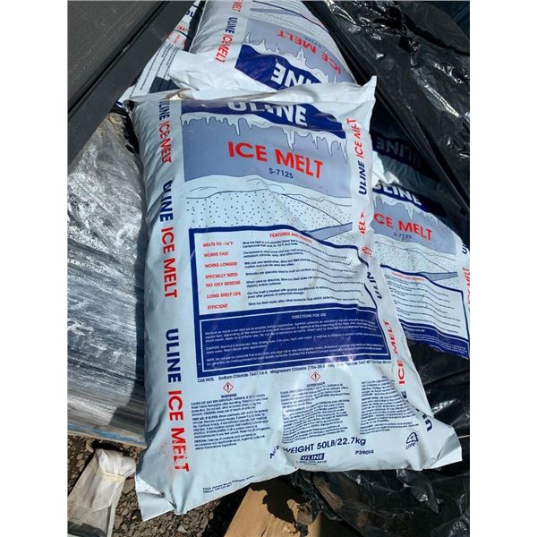 Pallet Lot of Uline Ice Melt - 50lbs bags x 20