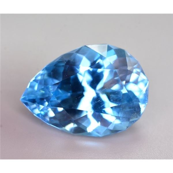 16.25 Ct Natural Fancy Pear Shape Blue Topaz Gemstone