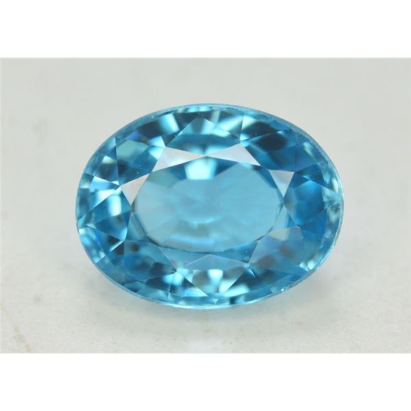 2.95 Ct Gorgeous Color Natural Vibrant Blue Zircon