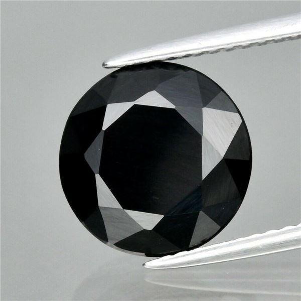 4.62ct 10mm Round Natural Black Spinel, Thailand