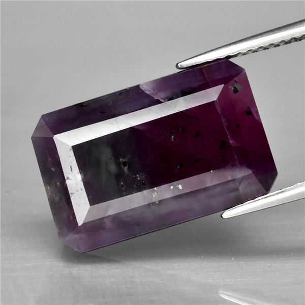 BIG 15.27ct 17.2x11.2mm Octagon Natural Unheated Pinkish Purple-Purple Sapphire