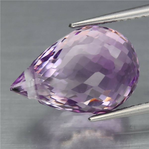 Amazing! 7.59ct VVS Briolette Drilled Natural Purple Amethyst, Uruguay