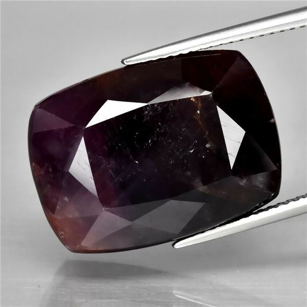 CERTIFICATE Incl. Big 40.93ct Cushion Natural Unheated Purple-Red Ruby, Guinea