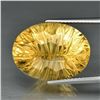 Image 1 : Dazzling! 13.85ct 18.4x13.8mm VVS Oval Natural Yellow Citrine, Brazil