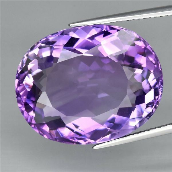 Magnificent! 29.79ct VVS Oval Natural Unheated Purple Amethyst, Uruguay