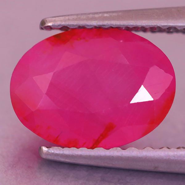 1.94cts 9x6mm Oval! Pinkish Red! Natural Unheated PINK SAPPHIRE WINZA Mines Tanzania Rare