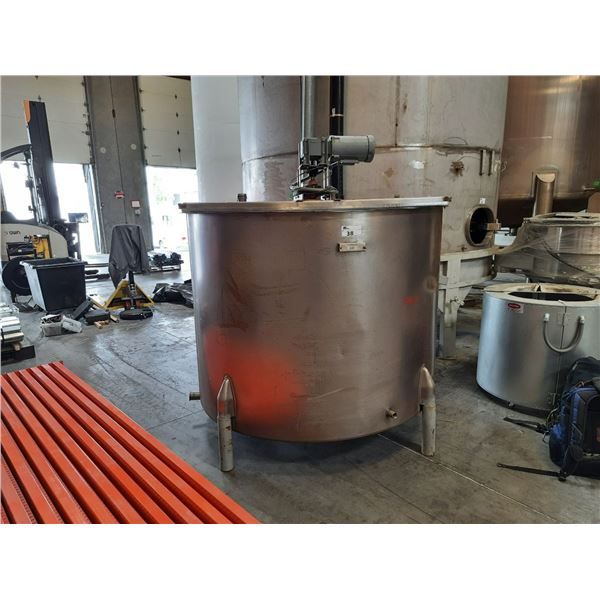 Mixing Container Open *FL* SMALL COMMERCIAL STAINLESS STEEL OPEN TOP MIXING TANK WITH AGITATOR