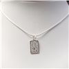 BZ1076-34 SILVER 18" NECKLACE