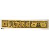 SET OF 7 GOLD FOIL USA DOLLAR BILLS