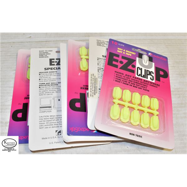 LOT OF NEW EZ-CLIPS, HOLDS TO ANY SURFACE