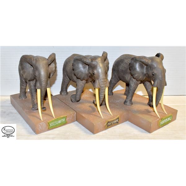 SET OF 3 ELEPHANT STATUES