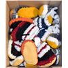 BOX OF 16 BABY MOCCASSINS VARIOUS COLORS