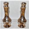 ESTATE SILVER PLATED SALT/PEPPER SET, 5 IN TALL