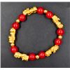 Image 1 : #102-NATURAL RED OBSIDAN ,DRAGON BRACELET