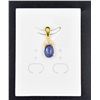 Image 1 : #56-NATURAL UNTREATED BLUE TANZANITE 7X9 PENDANT