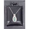 Image 1 : #66-NATURAL UNHEATED EMRALD 5X7 & CZ PENDANT