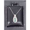 Image 1 : #66-NATURAL UNHEATED EMRALD 5X7 & CZ PENDANT