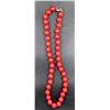 #119-RED CORAL NECKLACE 10MM/17"