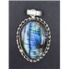 #146-NATURAL FIRE LABRADORITE PENDANT