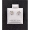 #166- NATURAL UNTREATED MOON STONE STUD EARRINGS