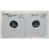 Image 1 : 4)  LOT OF 2 CANADIAN DIMES COMMERATING THE