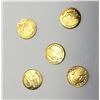 Image 1 : 3) LOT OF 5 MEXICAN MAXIMILLIAN 24 KT GOLD