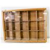 Image 1 : WOODEN COLLECTIBLE DISPLAY BOX W/ PLEXIGLASS COVER