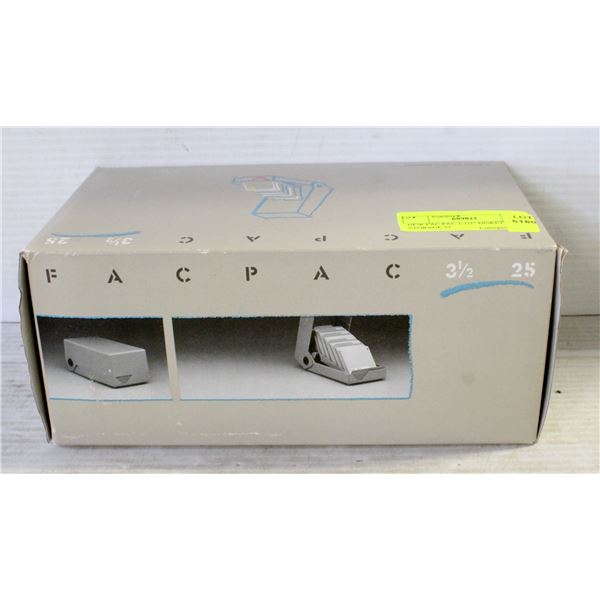 NEW FAC PAC 3-1/2  DISKETTE STORAGE 25