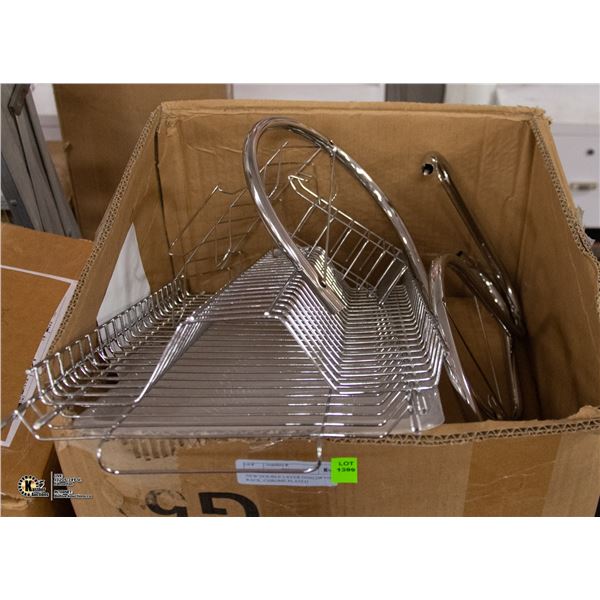 NEW DOUBLE LAYER DISH DRYING RACK, CHROME PLATED