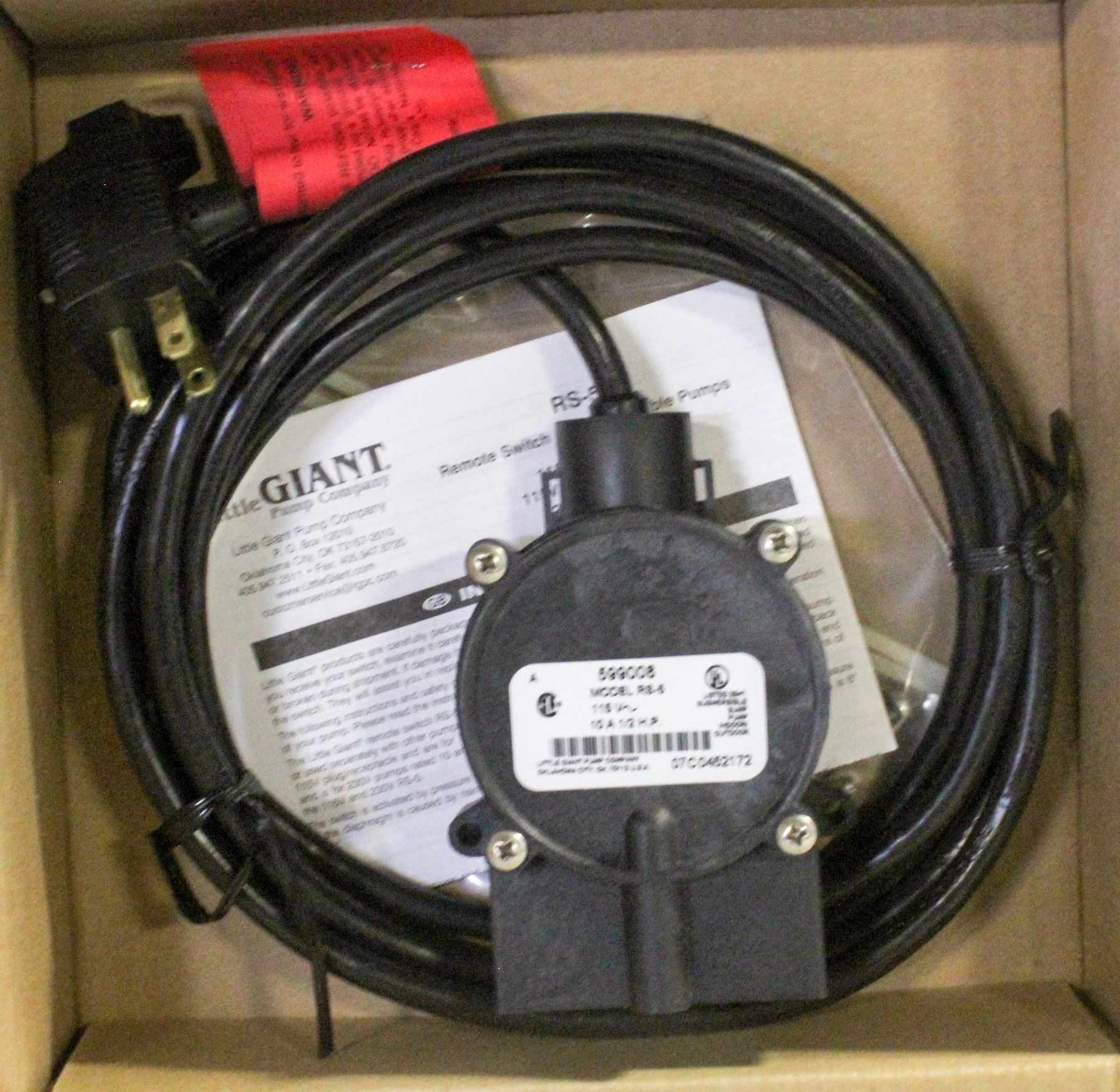 REMOTE SWITCH LITTLE GIANT NEW