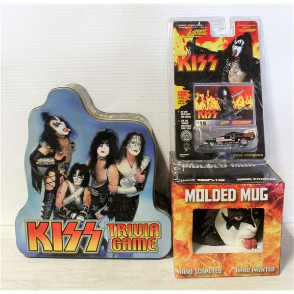 LOT OF 3 VINTAGE KISS COLLECTIBLES