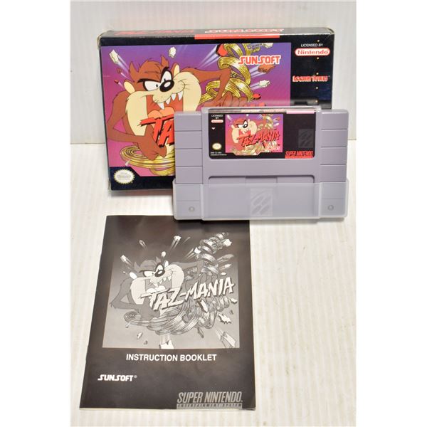 SUPER NINTENDO ( SNES ) TAZ-MANIA GAME IN BOX