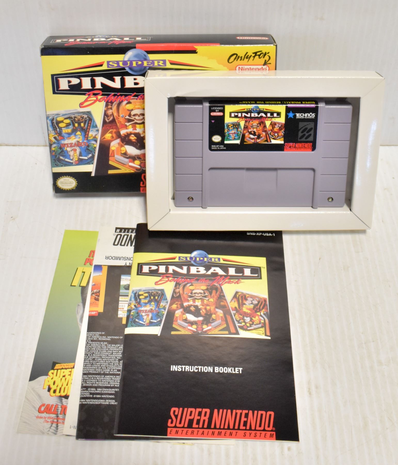 SUPER NINTENDO SNES SUPER PINBALL BEHIND THE super-nintendo-snes-super-pinball-behind-the