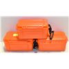 Image 1 : GROUP OF 3 SMALL PROTECTIVE CASE - ORANGE