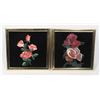 Image 1 : TWO FLOWER THEME METALLIC LOOK FRAMED PICTURES
